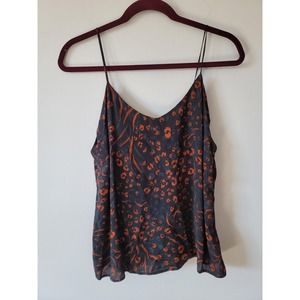 Nine West Silk Blend Slip Camisole Animal Print Women Large